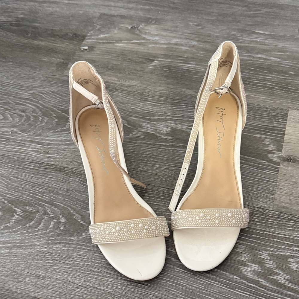 Beige and White Women Sandals